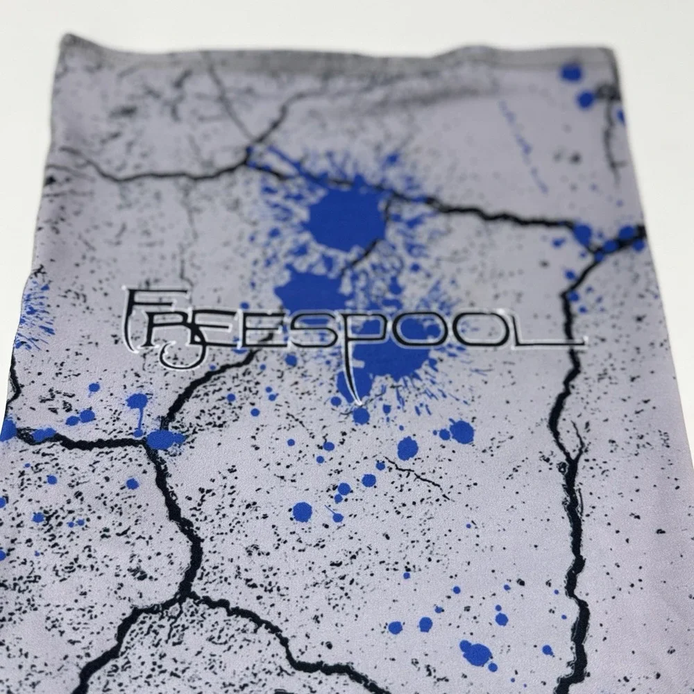 Freespool Neck Gaiter Fishing Adult OS Performance UPF 50 Gray Blue Work Utility